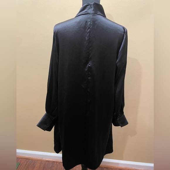 Corporate Goth Dark Academia Wednesday Addams Lana Del Rey Black Dress Large - Picture 4 of 6